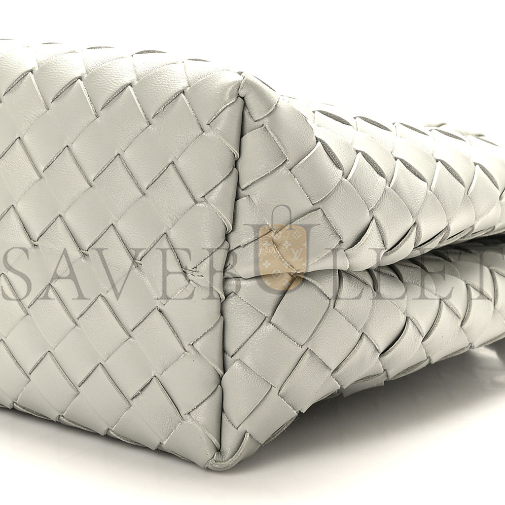 BOTTEGA VENETA NAPPA INTRECCIATO MEDIUM ANDIAMO SHOULDER BAG AGATE GREY  (32*25*11cm)